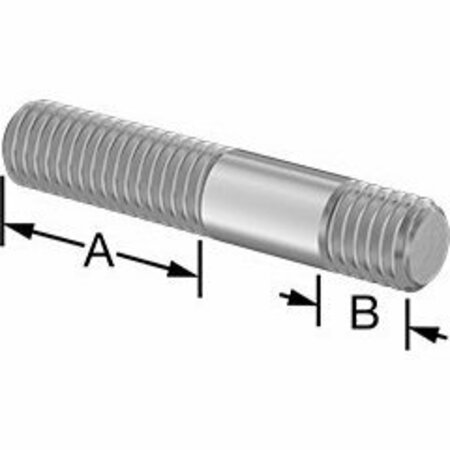 BSC PREFERRED Threaded on Both Ends Stud 18-8 Stainless Steel M8 x 1.25mm Size 22mm and 8mm Thread Len 43mm Long 5580N211